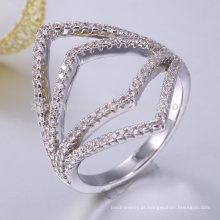 925 prata italiana anel anel de prata esterlina espaços em branco